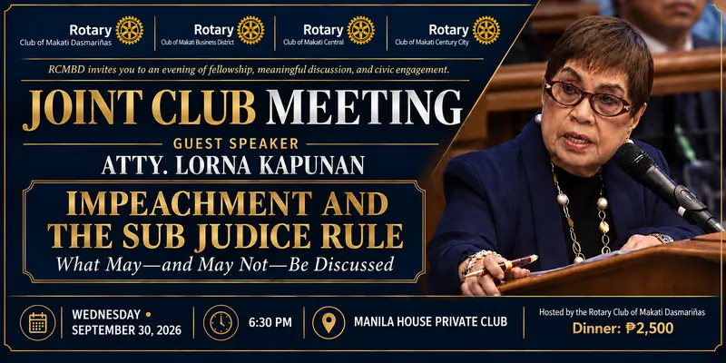 Interclub Fellowship Dinner — District 3830