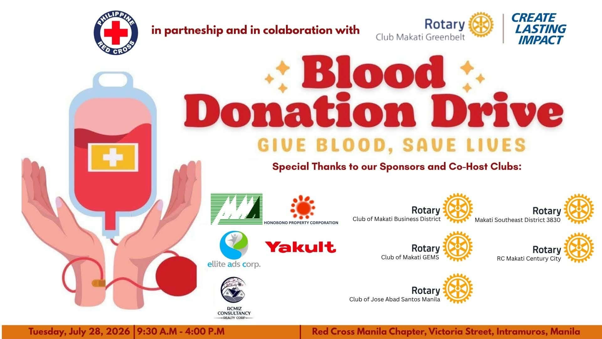 RCMBD Supports Community Blood Donation Drive in Manila